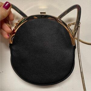 Elegant Black and Gold Women's Bag for the Amazing Cat Lady in your life